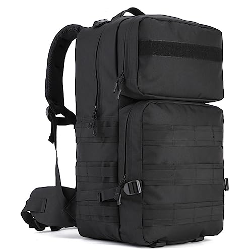 Eysee 55L Nylon fabric Backpack, Outdoor Backpack, Camping Hiking Backpack,Trekking Daypack, Black, 33 cm (L)*58 cm (H)*25 cm (W)