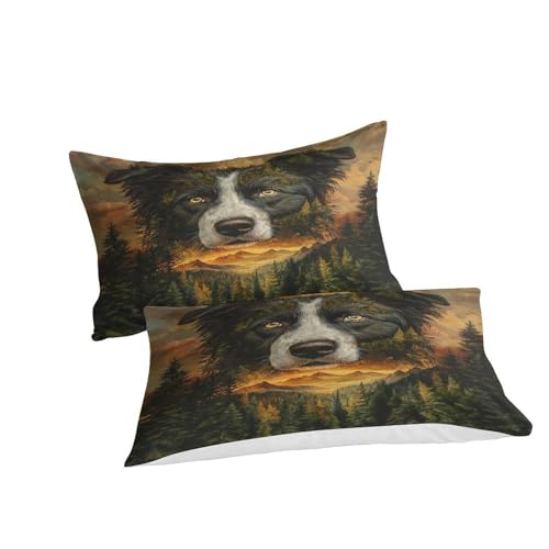 Housse de couette Border Collie 3D pour une chambre cocooning et chaleureuse - 3