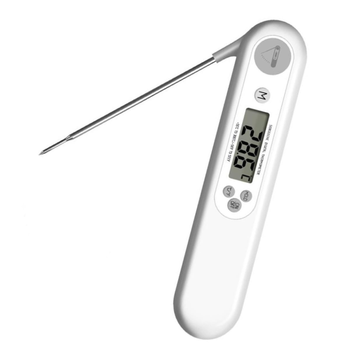 AUTSUPPL Cooking Thermometer BBQ Thermometer Meat Probe Backlit Display Easy to Use