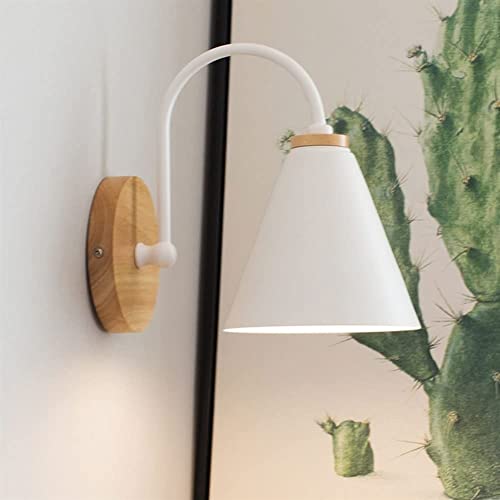Reflexor de baño luz WQHPLMD aplique de pared interior con madera E27 iluminación decorativa 2