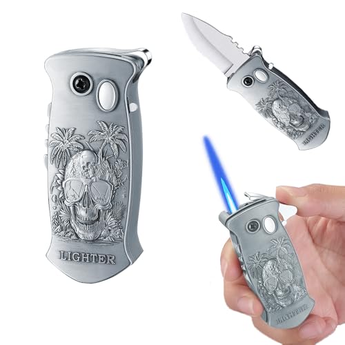 Encendedor Butano Ajustable Skull Torch Jet Flame miniatura 1