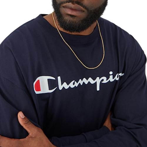 Image of Champion Men's Long Sleeve T-shirt, Classic T-shirt for Men (Reg. Or Big & Tall)