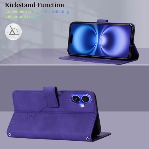 Moment Dextrad PU Leather Flip Wallet Case for iPhone 16 (Purple) by Moment Dextrad - Used condition - Image 4
