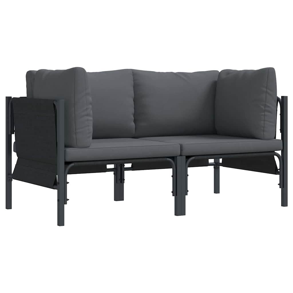 Canapé Moderne de Jardin Anthracite pour Espace Extérieur Détente