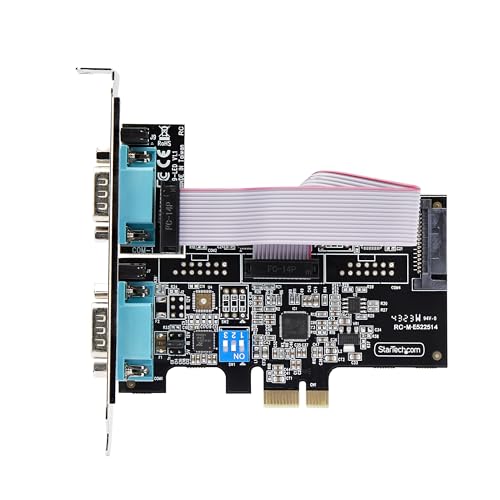 Image of StarTech.com 2-Port Serial PCIe Card, Dual-Port PCI Express to RS232 /RS422 /RS485 DB9 Serial Card, Standard /Low-Profile Brackets, 16C1050 UART, ESD Protection, Windows /Linux, TAA