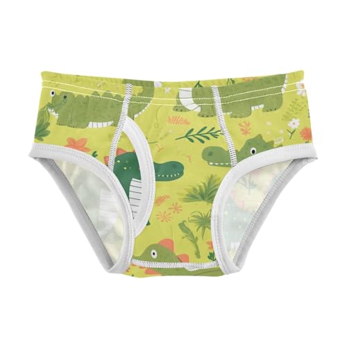 KLL Cute Cartoon Alligator Crocodile Palm Toddler Boy Pure Cotton Briefs Underwear Cute Children Panties