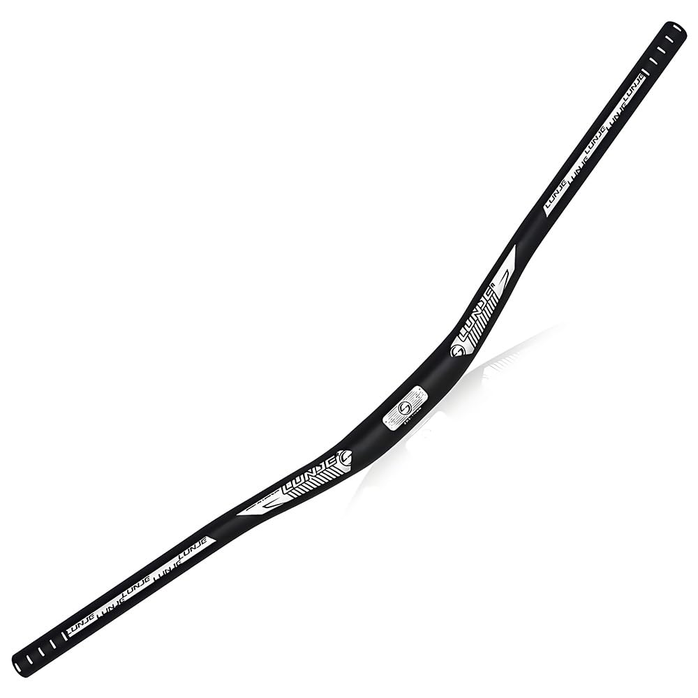 Manillar de bicicleta de montaña de 31,8 mm, manillar elevador de bicicleta de aleación de aluminio, 720 mm/780 mm, barra de bicicleta MTB extra larga (negro, 780 mm)