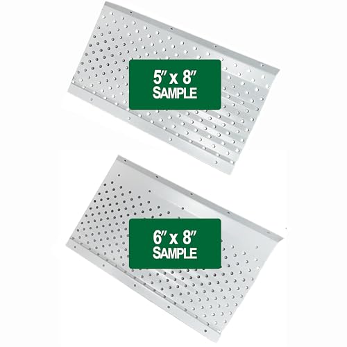 LeafTek Gutter Guards for Leaves - Heavy-Duty Aluminum Protection System with Vented Raised Ridge Edge - American-Made Shield Covers for Gutters - DIY-Friendly Leaf Barrier White, 8" Sample