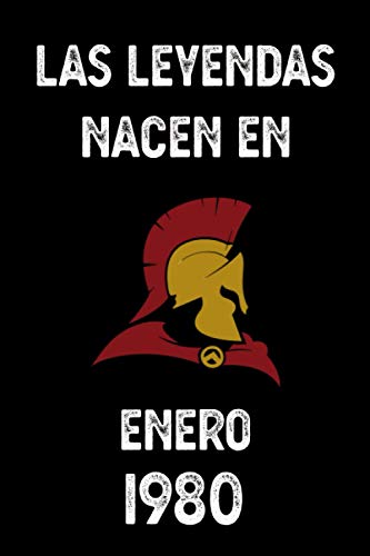 Las leyendas nacen en enero 1980: cuaderno de cumpleaños, regalos de cumpleaños para hombres, mujeres, cumpleaños 41 años, 6 "x 9" pulgadas, 120 páginas.