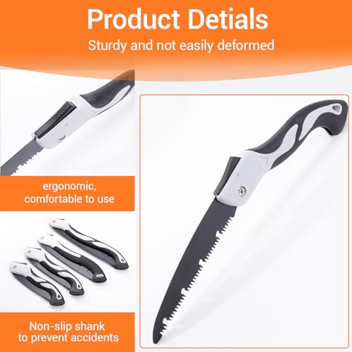 Serra de arco dobrável para corte de madeira, 3 serras manuais dobráveis distintas, serra de madeira
