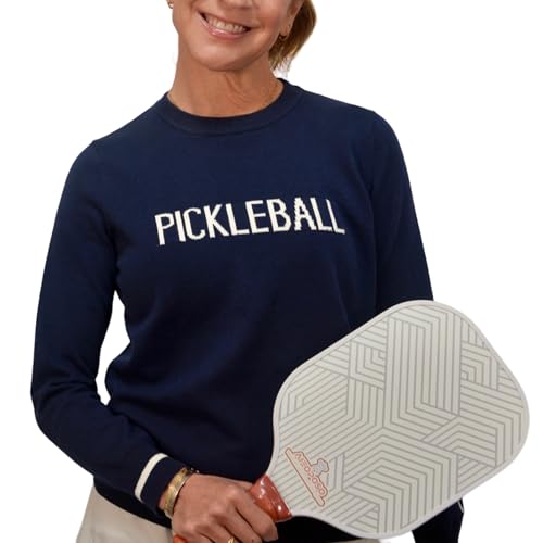 Pickleball Sweater | Pickleball Long Sleeve | Pickleball Gifts | Embroidered Paddle Design | Pickleball