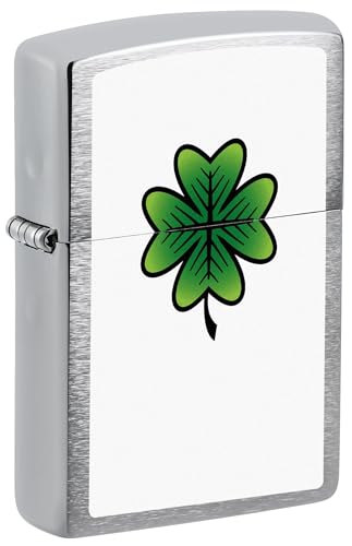 Zippo Encendedor Trébol Cuatro Hojas - Cromo Cepillado miniatura 1