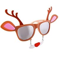 Algopix Similar Product 2 - Sunstaches Holiday Reindeer Clear Lens
