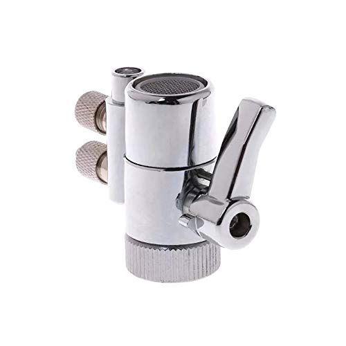 Zawór, zawór odcinający, Drop Shipping Filtr do wody Kran Podwójny zawór przełączający M22 do 1/4" Mosiądz chromowany