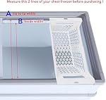 Deep Freezer Basket,Extendable Chest Freezer Organizer Bins Freezer Storage Organizer Baskets Deep Freezer Storage Rack for Cabinets Shelves Closets Bathrooms (Small Size 715ML)