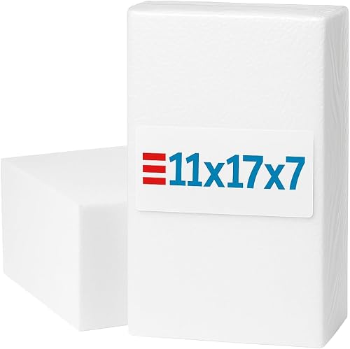 Silverlake Large Craft Foam Block - 11x17x7 EPS Polystyrene Blocks for Crafting, Modeling, Art Projects and Floral Arrangements Sculpting DIY School & Home