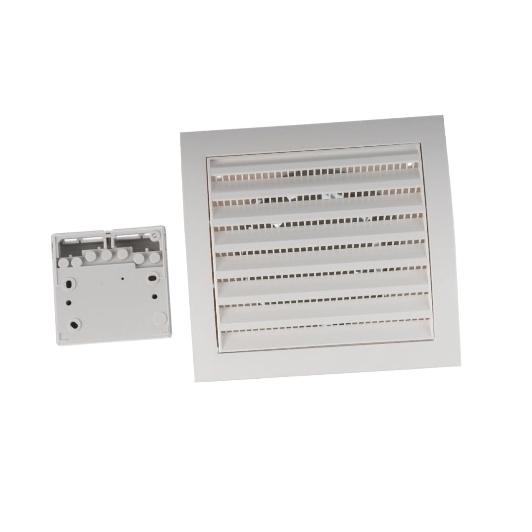 Europlast Ø 125 mm Intercambiador de calor con termostato – Kit de distribución de calor de pared – Plástico blanco