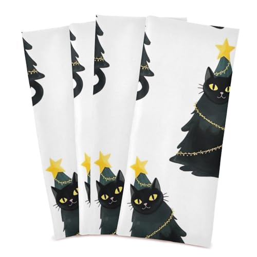 Torchons de cuisine motif chats GAIREG pour décorer la table de Noël en hiver