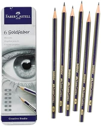 Faber-Castell Creative Studio Graphite Sketch Pencil Set โ 6 Graphite Pencils (2H, HB, B, 2B, 4B, 6B)