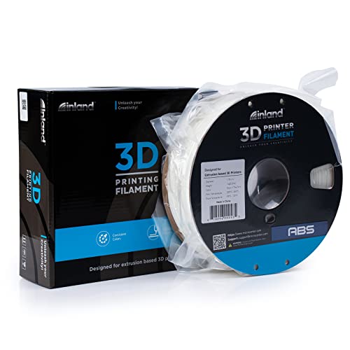 Inland 1.75Mm Abs 3D Printer Filament, Dimensional Accuracy +/- 0.03 Mm - 1Kg Cardboard Spool (2.2 Lbs) - Fits Most Fdm/Fff Printers - Glow In The Dark #TOP6