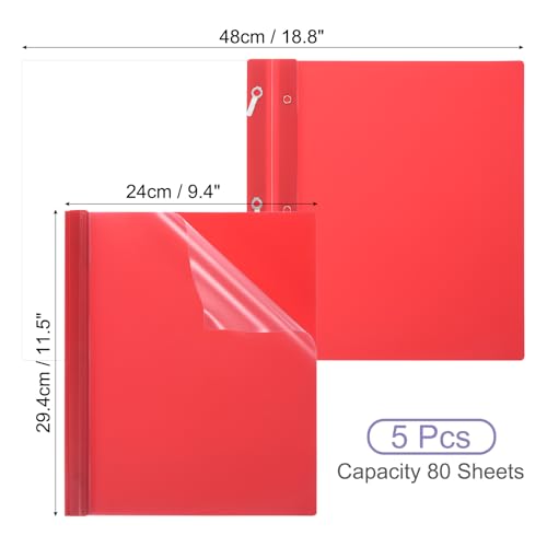 Couverture de rapport en plastique capacité 80 feuilles PATIKIL pour protéger les documents - 2