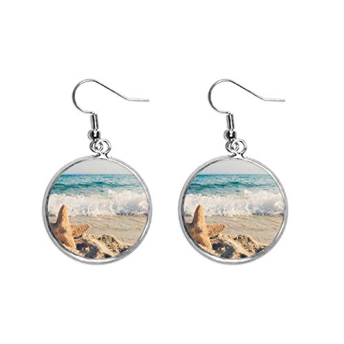 Pendiente de plata luz de mar playa de cerámica el regalo ideal de joyería