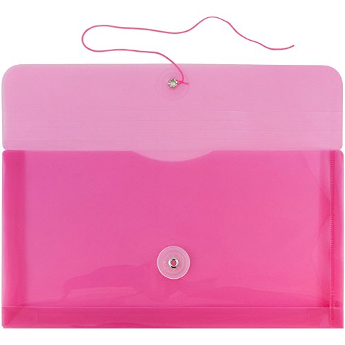 image for JAM PAPER Plastic Envelopes with Button & String Tie Closure - #10 Bus