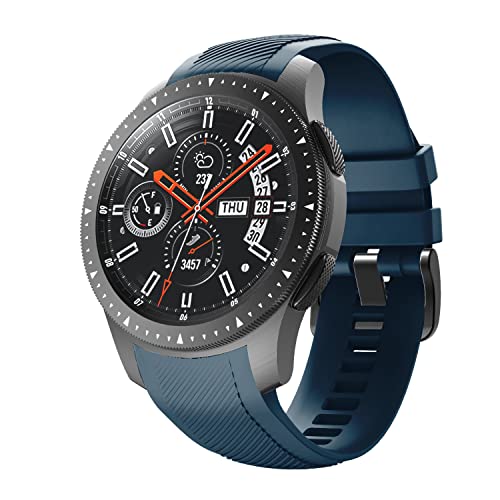 ANBEST Pulsera de Silicona Compatible con Gear S3/Galaxy Watch 46mm Correa, Pulsera de Repuesto de Sin Costura Adecuado para Gear S3 Frontier Smart Watch (Roca)