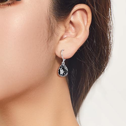 Hummingbird/Butterfly/Dragonfly black Onyx Dangle Earings for Women2