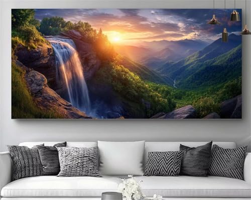 Diamond Painting Enfant et Adulte pour Décorer le Salon Tableau Strass Paysage M647