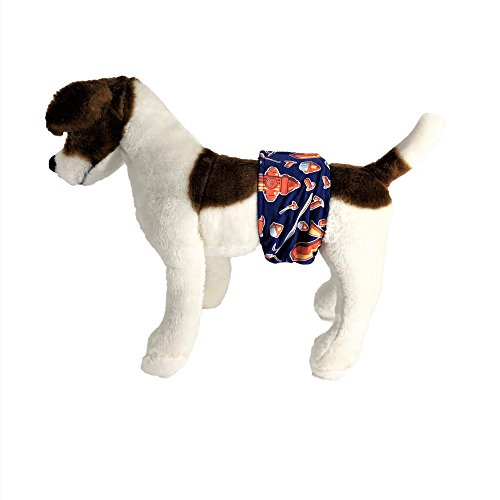Image of Pack - 2pcs Washable Male Dog Diapers Belly Band Wrap Cotton Waterproof Leak Proof for Small Pet (XS: Waist 8 inch - 10 inch)