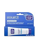 Clean & Clear Persa-Gel 10 Acne Medication Spot Treatment with Maximum Strength 10% Benzoyl Peroxide, Pimple Cream & Acne Gel Medicine for Face Acne with Benzoyl Peroxide Medication, 1 oz