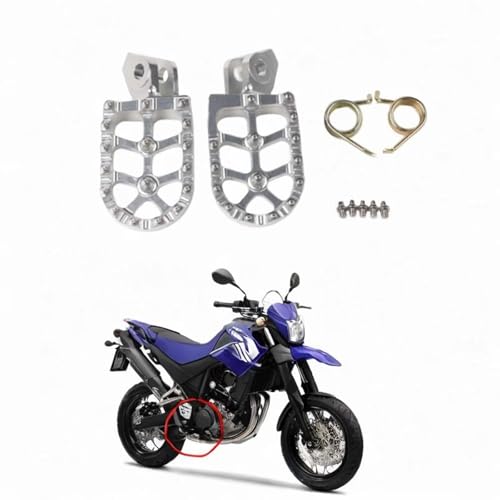 Cale-pieds moto CNC argent pour vos trajets de route - 7