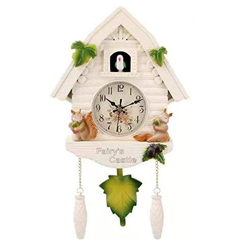 Cobeky Niedlicher Vogel Wanduhr Kuckucksuhr Wohnzimmer Uhr Kurz Kinder Schlafzimmer Dekor Zuhause Tag Wecker B Cover