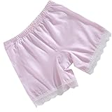 duxyoz Nahtlose Boxershorts für Mädchen, mittlere Taille, unsichtbare Höschen, weiche Spitze, Sicherheits-Höschen, Modal-Unterwäsche, einfarbig, atmungsaktiv, Boyshorts, bequeme Shorts, Leggings, Slip