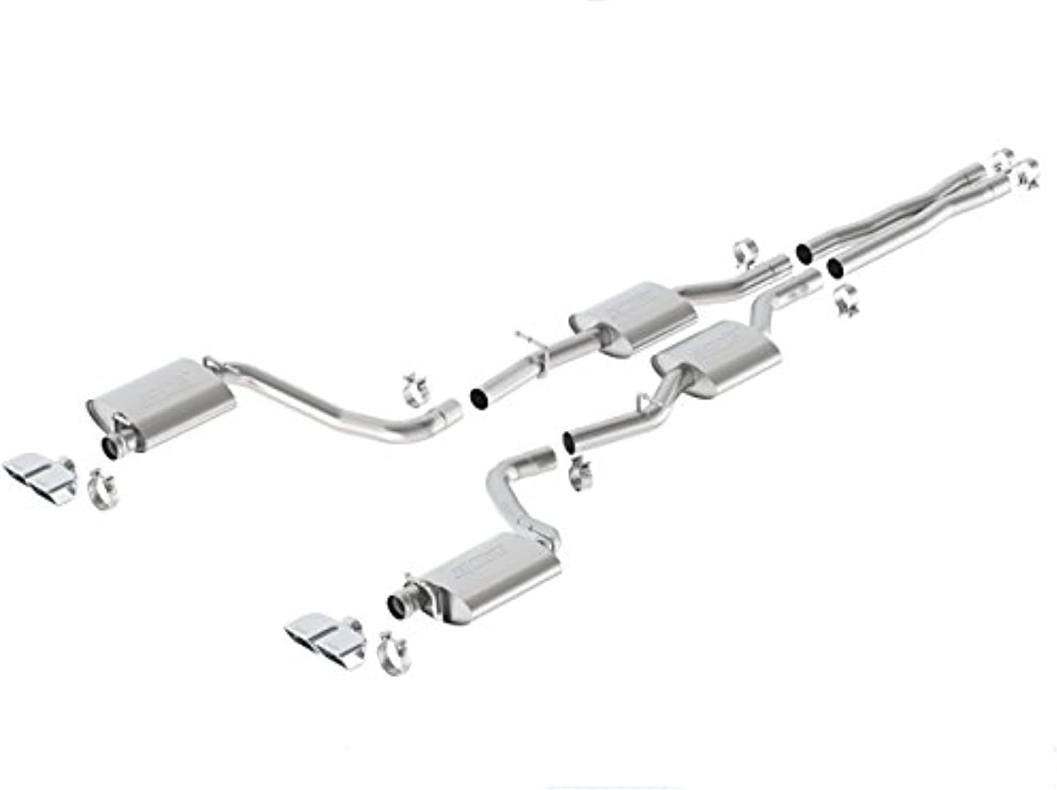BORLA 140627 Cat-Back Performance Exhaust System for 2015-2023 Dodge Challenger R/T 5.7L V8 Automatic/Manual Transmission Rear Wheel Drive WITHOUT MDS (Cyl. Deactivation) Valves.
