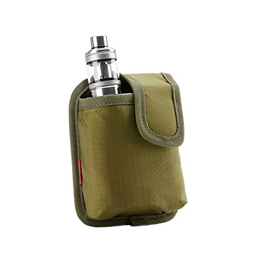 Vape Carrying Bag - Secure, Organized, Portable, Premium Vapor Pouch - Fits Medium Mechanical Box Mods & Tank Holder - Wick and Wire (Medio Green)