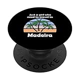 madeira urlaubsguru PopGrip mit Austauschbarem Deckel; tauschen Sie ihr PopTop für ein anderes Design aus oder entfernen Sie es vollständig um kabellose Ladefunktion zu ermöglichen. (Nicht kompatibel mit Apple MagSafe kabelloses Ladegerät oder MagSafe Wallet).