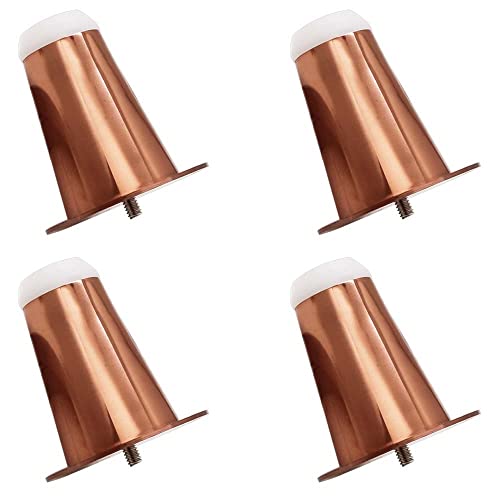 Image of VOLO Furniture Legs 3 inch, Heavy Duty Sofa Legs, Modern Style Furniture Legs, DIY Replacement SS Metal Legs for Table Cabinet Cupboard Sofa Couch Chair, (Set of 4 pcs)(A-67) (3 inch- 75 mm, Rose Gold)
