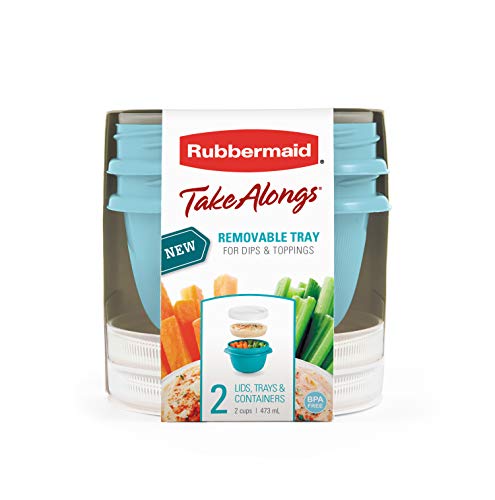 Rubbermaid Takealongs Snacking Food Storage Containers, 2 Cups Size - 2 Lids, Trays, And Containers 7S87 #TOP27