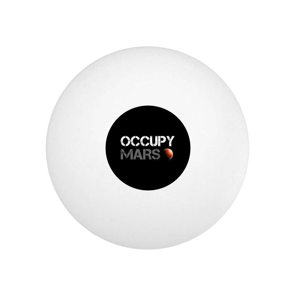 GRAPHICS & MORE Occupy Mars Novelty Table Tennis Ping Pong Ball 12 Pack with Storage Bag