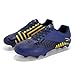 Men's Fashion Low Top Cleats Spike Soccer Football Shoes Non-Slip Outdoor Firmly Ground Turf Sports FG Athletic Baseball Lacrosse Rugby Combat Boots (Blue,8)
