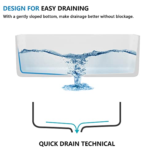 Fulorni FL3219UWR1-55 32 White Sink Undermount Double Bowl - Fulorni 32 Inchx19 Inch Kitchen Sink Dual Mount Double Bowl 50/50 White Ceramic Porcelain Fireclay Sink Basin thumb #8