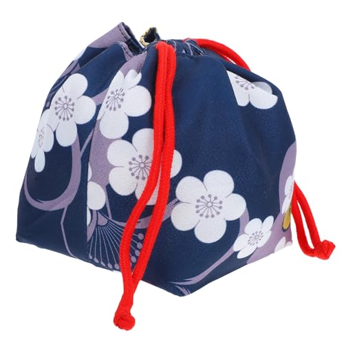 NIYANGLE Bolsa Fácil de Abrir y Cerrar para Mujer y Niña Pequeña Cordón Estilo Japonés Bolsa de Poliéster para Guardar Joyas y Objetos Pequeños Adecuado para Festivales