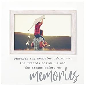Malden International Designs 4×6 Memories Expressions Rustic Whitewash Picture Frame
