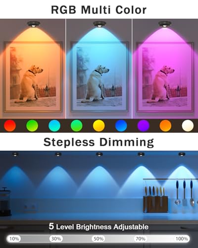 image for WILLED Picture Lights, 1200mAh Rechargeable Battery Operated Picture L