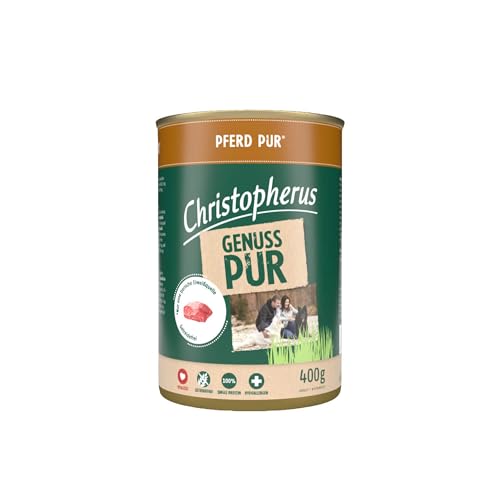 Christopherus PUR Singleprotein Nassfutter für Hunde mit Pferd, 6 x 400 g