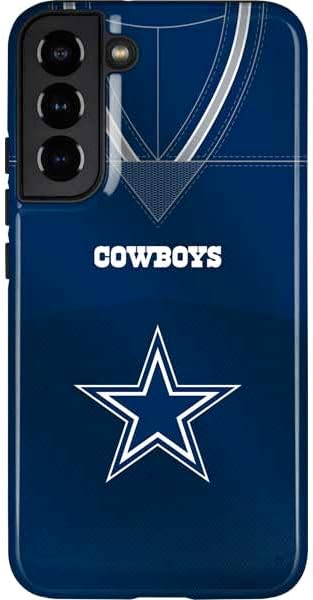 Skinit Pro Phone Case Compatible with Galaxy S22 Plus - Officially Licensed NFL Dallas Cowboys Blue Performance Series Design