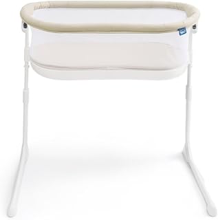 HALO BassiNest Lite Breathable Bedside Bassinet - Mesh Walls, Lowering Side for Easy Access, Portable Fit Over Most Beds