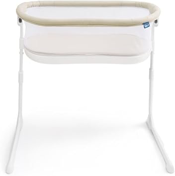 HALO BassiNest Lite Breathable Baby Bassinet Slides Over Bed with Mesh Walls for Airflow & Visibility, Lowering Wall for Easy Access, Portable & Lightweight, Fits Most Beds